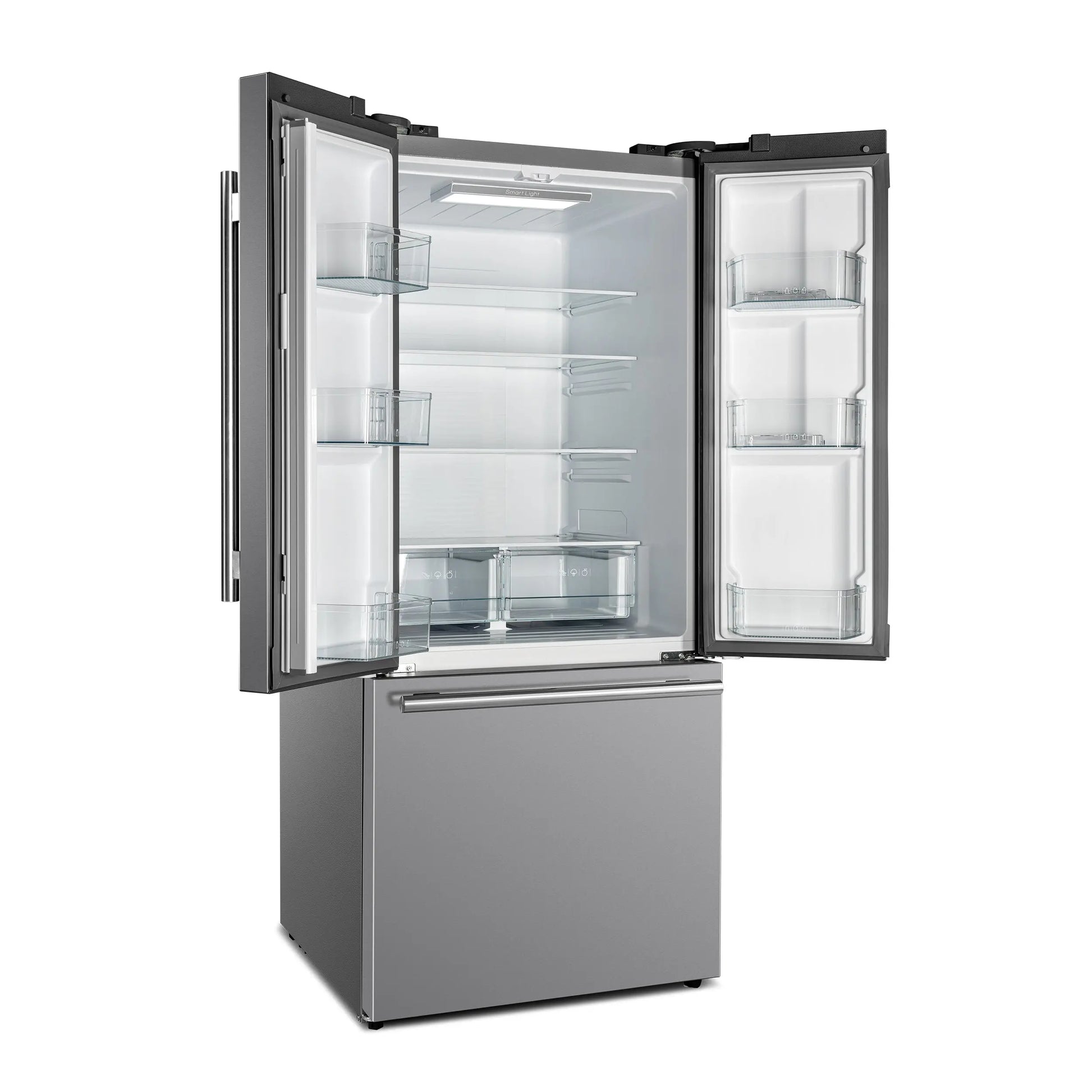 Forno Gallipoli 30-Inch French Door Refrigerator with Bottom Freezer, 17.5 cu.ft Capacity, Stainless Steel, No Frost Technology FORNO