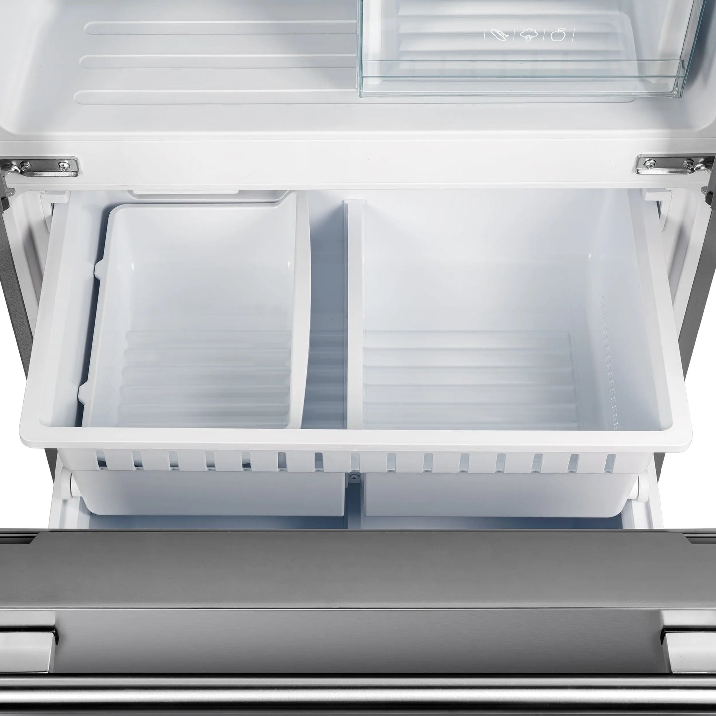 Forno Gallipoli 30-Inch French Door Refrigerator with Bottom Freezer, 17.5 cu.ft Capacity, Stainless Steel, No Frost Technology FORNO