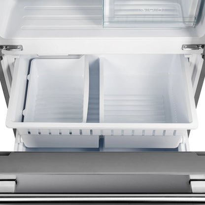 Forno Gallipoli 30-Inch French Door Refrigerator with Bottom Freezer, 17.5 cu.ft Capacity, Stainless Steel, No Frost Technology FORNO