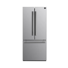 Forno Gallipoli 30-Inch French Door Refrigerator with Bottom Freezer, 17.5 cu.ft Capacity, Stainless Steel, No Frost Technology FORNO
