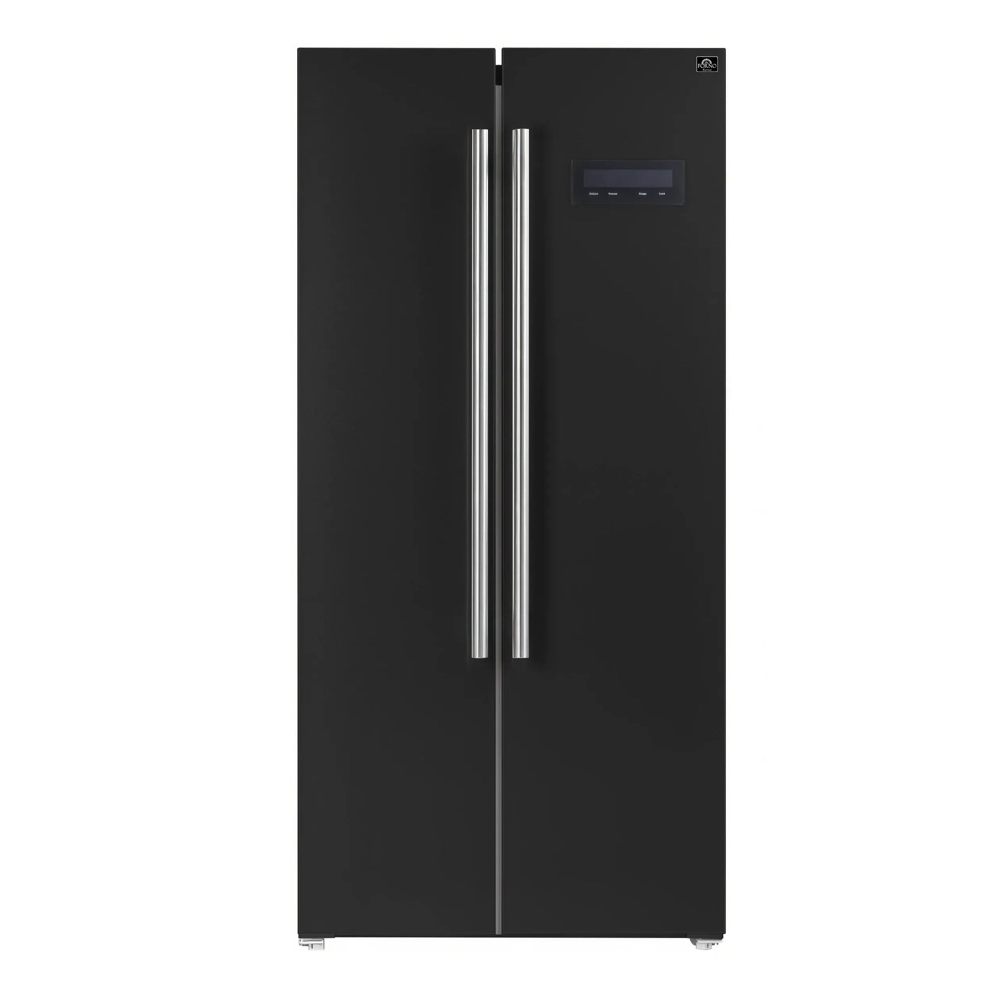 Forno Salerno Espresso 33-Inch Black Side-by-Side Refrigerator, 15.6 Cu. Ft., Energy-Efficient, No Frost, Modern Design FORNO