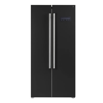 Forno Salerno Espresso 33-Inch Black Side-by-Side Refrigerator, 15.6 Cu. Ft., Energy-Efficient, No Frost, Modern Design FORNO