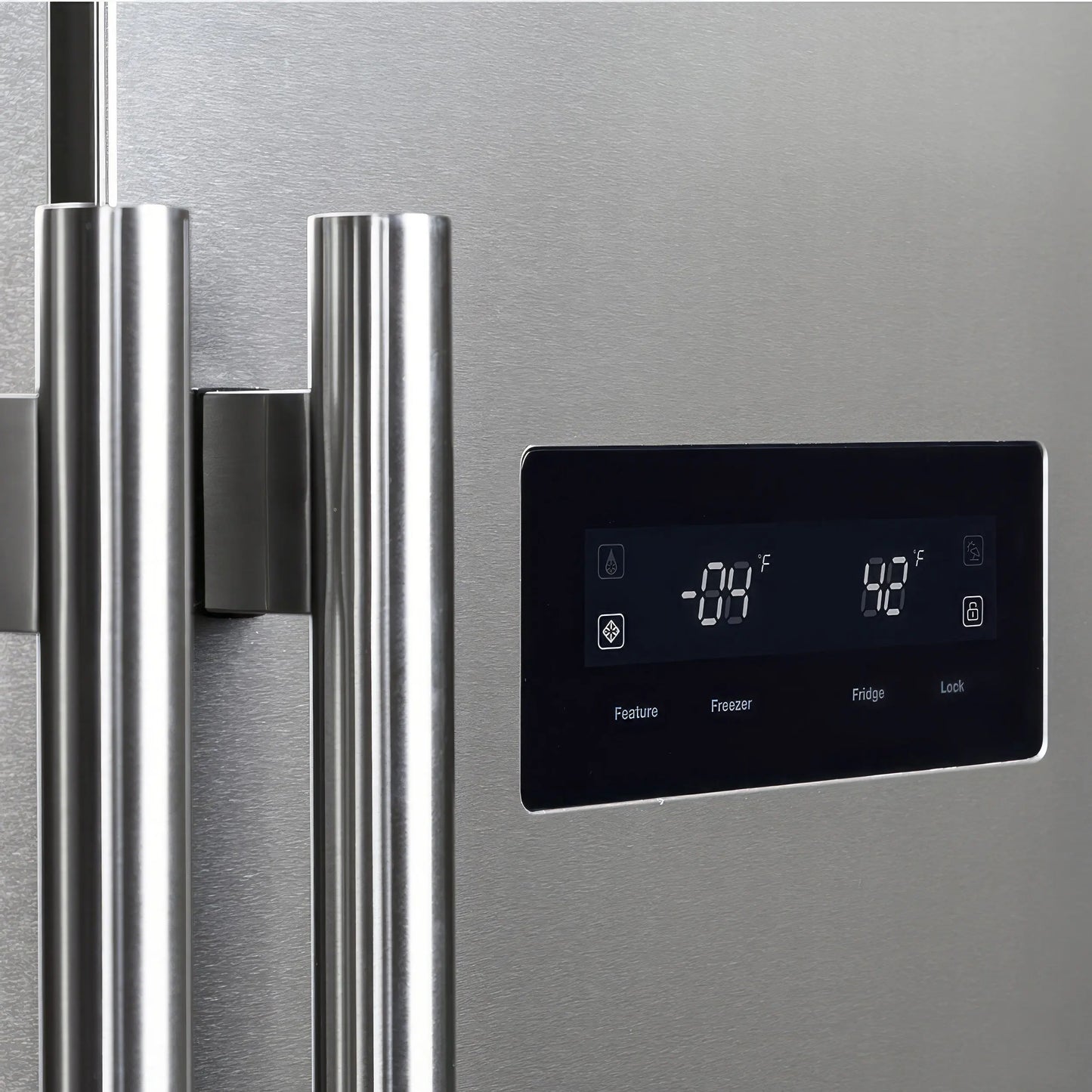 Forno Salerno 37-Inch Built-In Stainless Steel Refrigerator, 15.6 cu.ft, Modern Decorative Grill, ENERGY STAR Certified FORNO