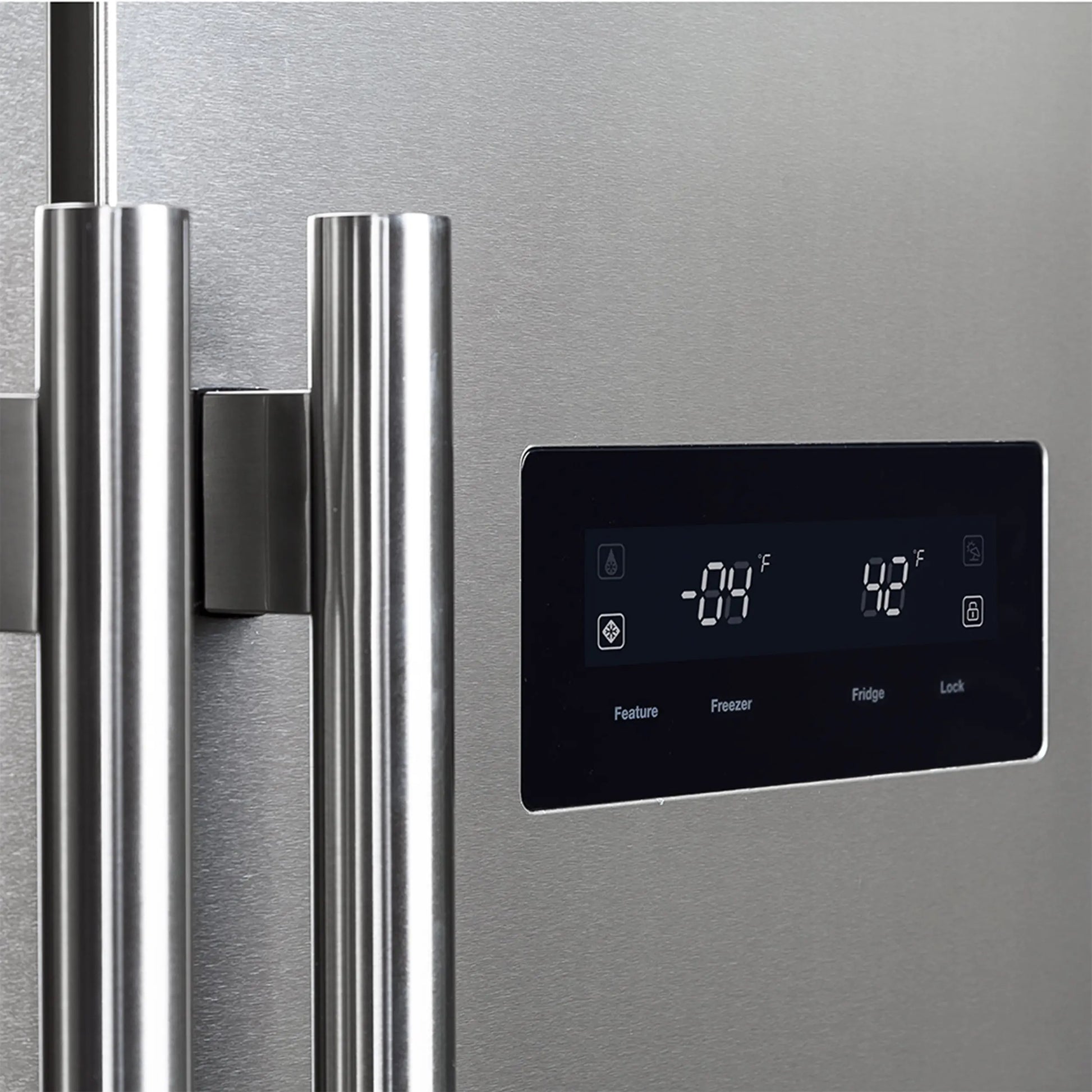 Forno Salerno 37-Inch Built-In Stainless Steel Refrigerator, 15.6 cu.ft, Decorative Grill, ENERGY STAR Certified FORNO