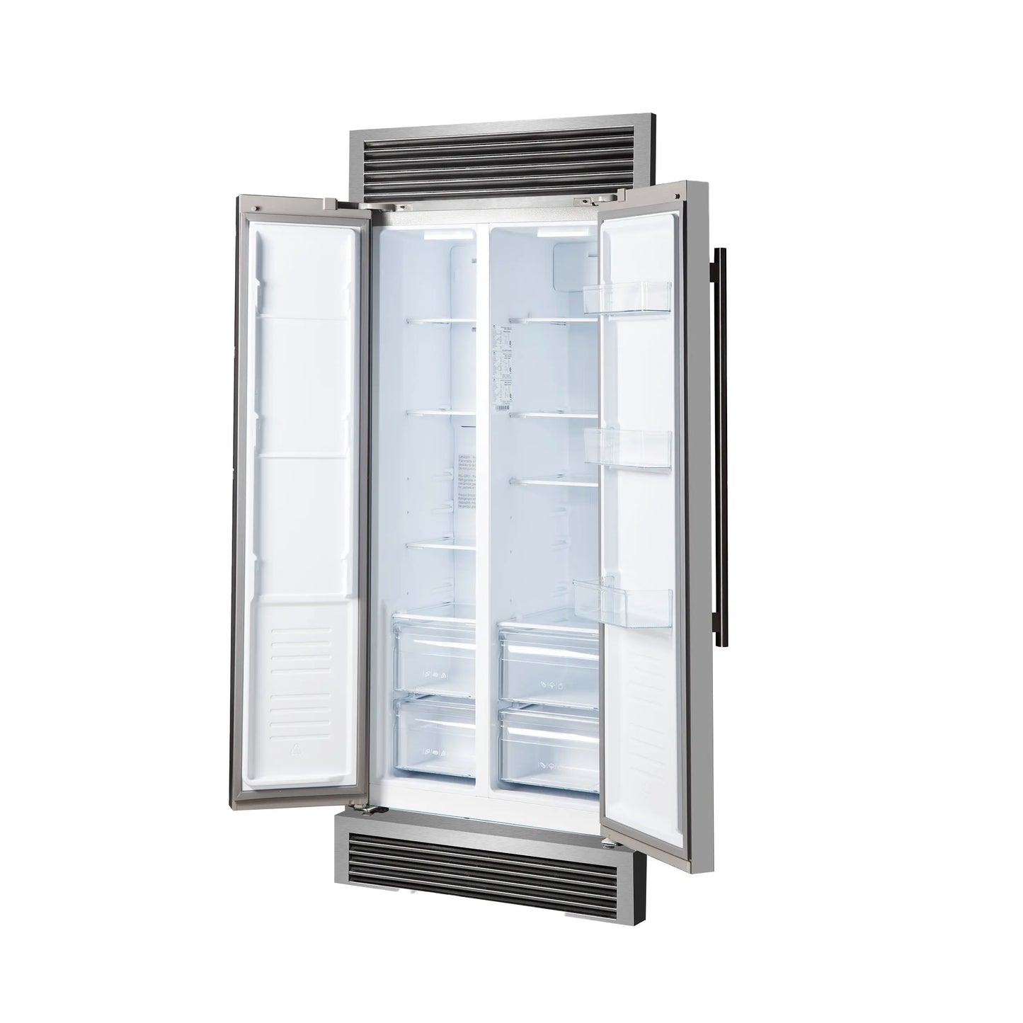 Forno Salerno 37-Inch Built-In Stainless Steel Refrigerator, 15.6 cu.ft, Decorative Grill, ENERGY STAR Certified FORNO