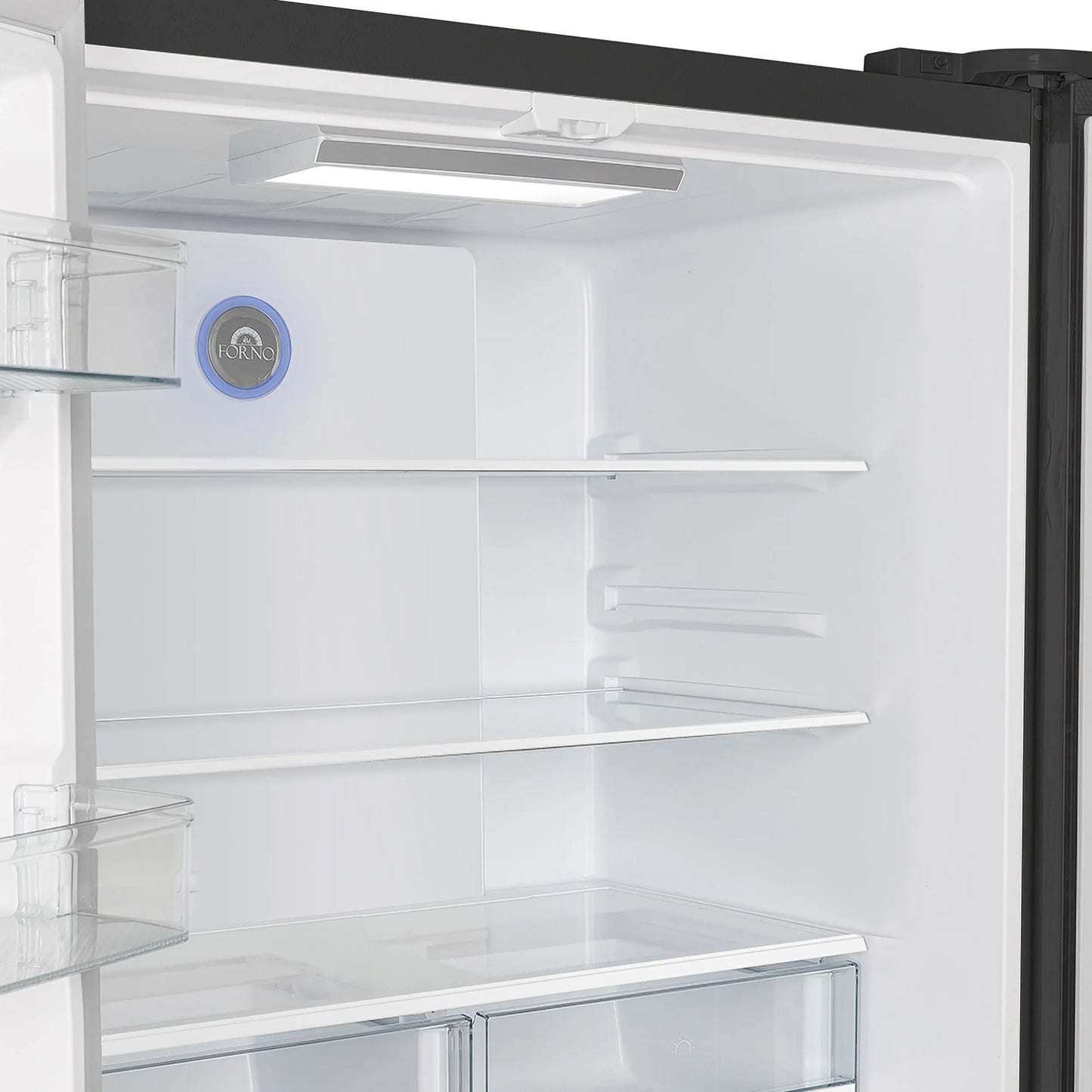 Forno Moena Espresso 36-Inch Black French Door Refrigerator, 19.2 Cu. Ft., Frost-Free, Automatic Ice Maker, ENERGY STAR Certified FORNO