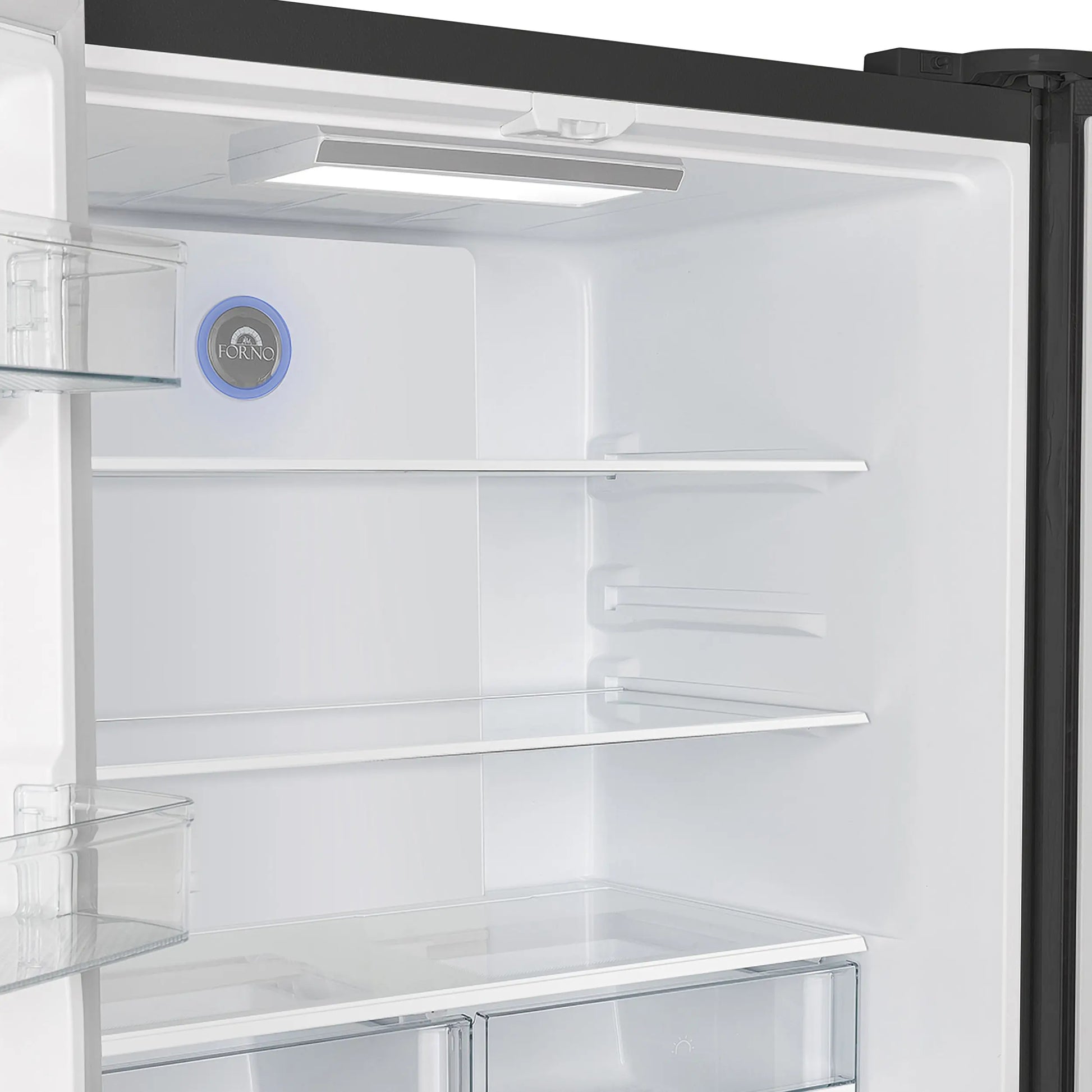 Forno Moena Espresso 36-Inch Black French Door Refrigerator, 19.2 Cu. Ft., Frost-Free, Automatic Ice Maker, ENERGY STAR Certified FORNO