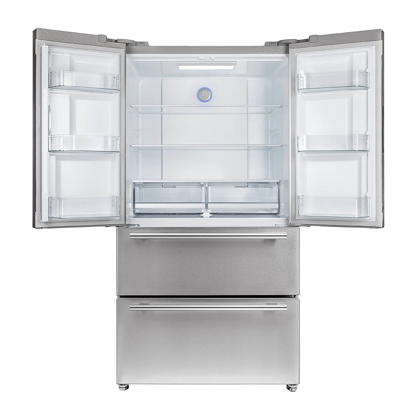 FORNO Premium 2-Piece Kitchen Bundle -Giovanni 30-inch Gas Range Stainless Steel, Forno Moena 36" French Door 19.2 Cu.Ft. Stainless Steel Refrigerator - FBDL-020-02US FORNO