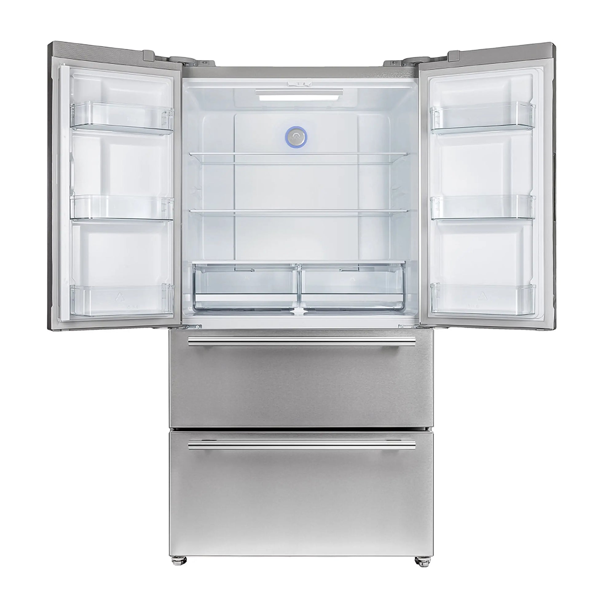 FORNO Premium 2-Piece Kitchen Bundle -Giovanni 30-inch Gas Range Stainless Steel, Forno Moena 36" French Door 19.2 Cu.Ft. Stainless Steel Refrigerator - FBDL-020-02US FORNO
