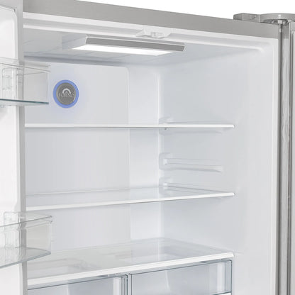 Forno Moena 36-Inch French Door Refrigerator, 19.2 cu.ft, Counter Depth, Ice Maker, Stainless Steel Interior Panel, ENERGY STAR Certified FORNO