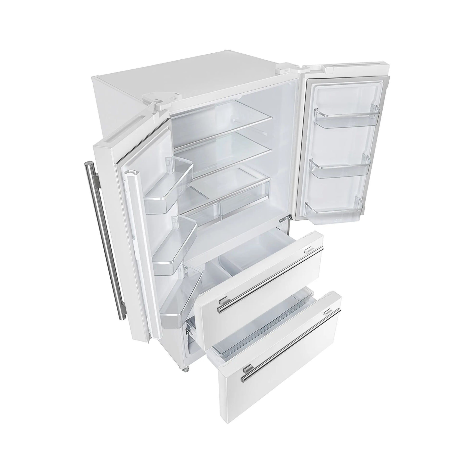 Forno Moena Espresso 36-Inch White French Door Refrigerator, 19.2 Cu. Ft., Frost-Free, Automatic Ice Maker, ENERGY STAR Certified FORNO