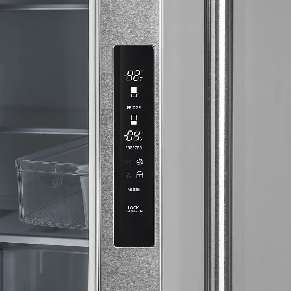 Forno Moena 40-Inch French Door Refrigerator, Stainless Steel, 19.2 cu.ft, Decorative Grill, ENERGY STAR Certified FORNO