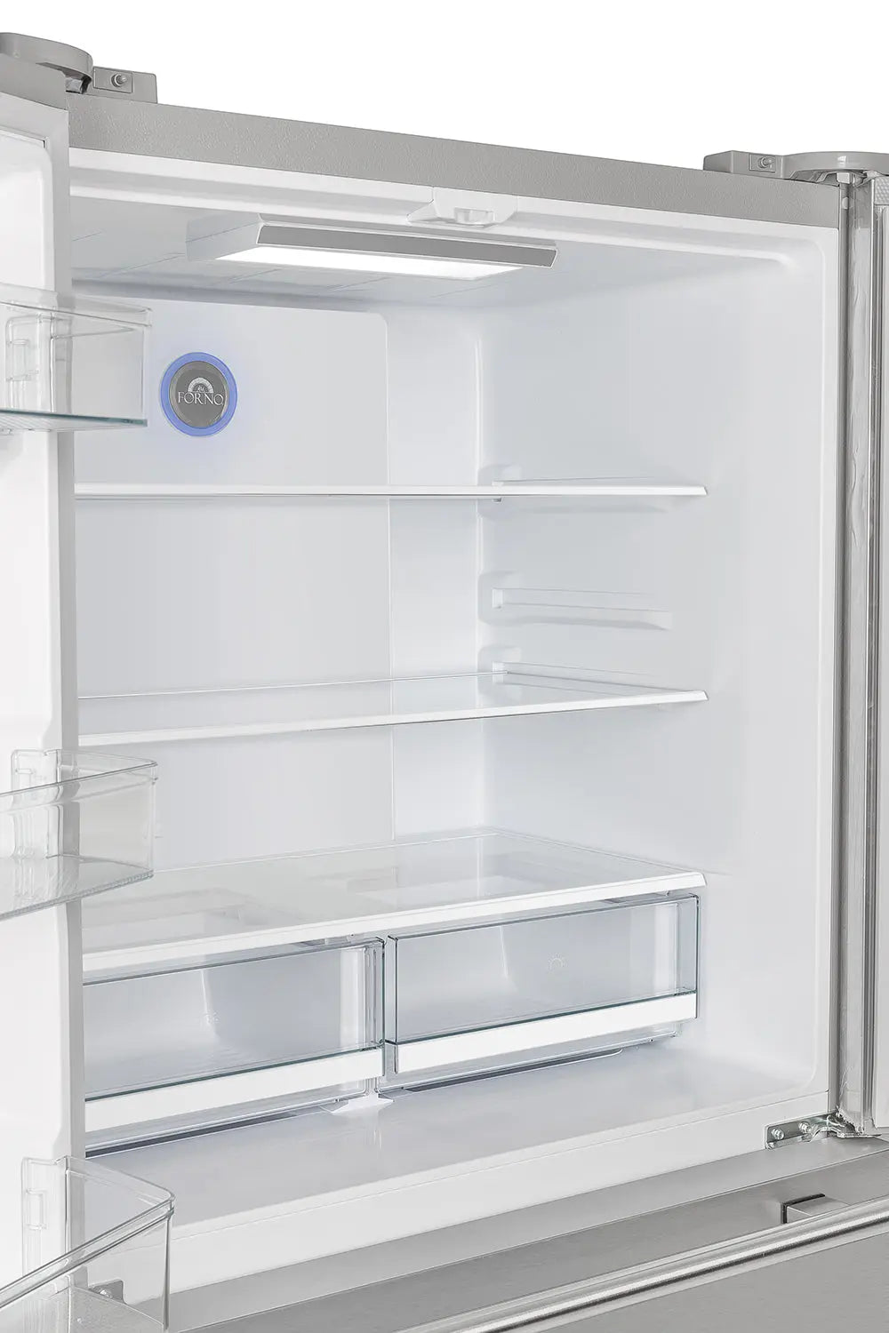 Forno Moena 40-Inch French Door Refrigerator, Stainless Steel, 19.2 cu.ft, Decorative Grill, ENERGY STAR Certified FORNO