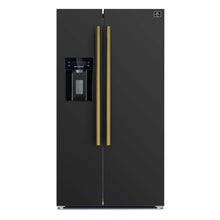 Forno Salerno Espresso 36-Inch Black Side-by-Side Refrigerator, 20 Cu. Ft., Frost-Free, Ice & Water Dispenser, ENERGY STAR Certified FORNO