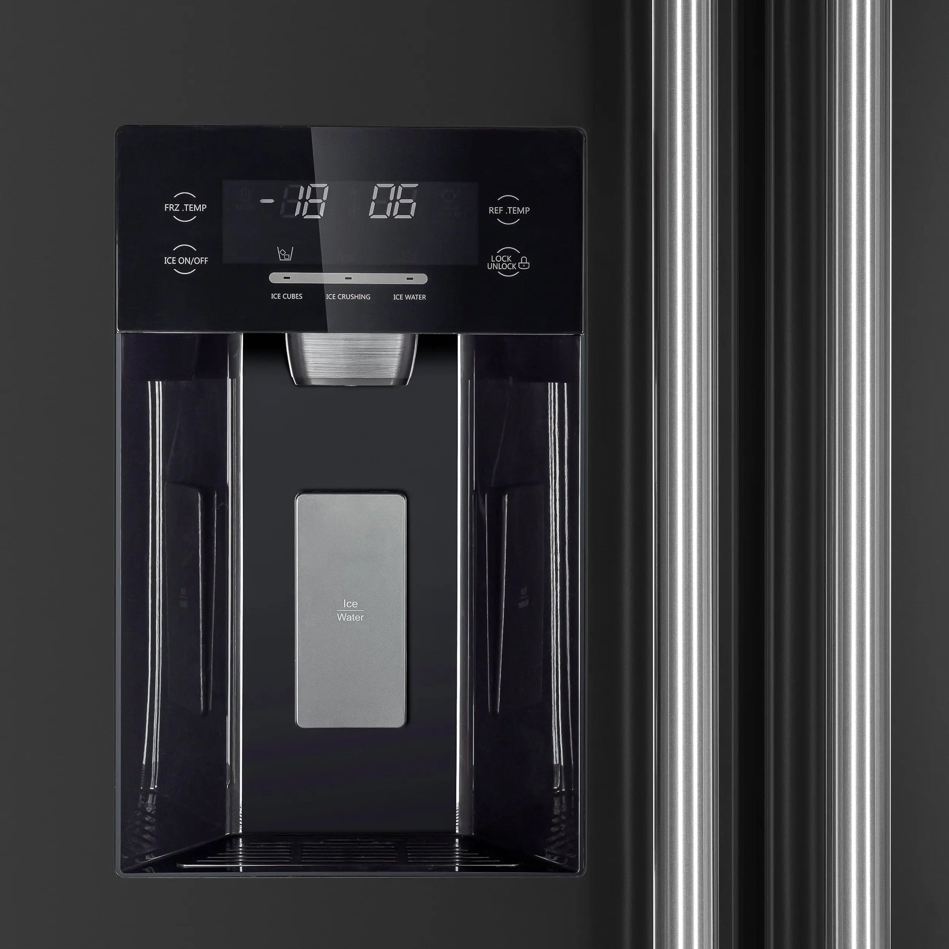 Forno Salerno Espresso 36-Inch Black Side-by-Side Refrigerator, 20 Cu. Ft., Frost-Free, Ice & Water Dispenser, ENERGY STAR Certified FORNO