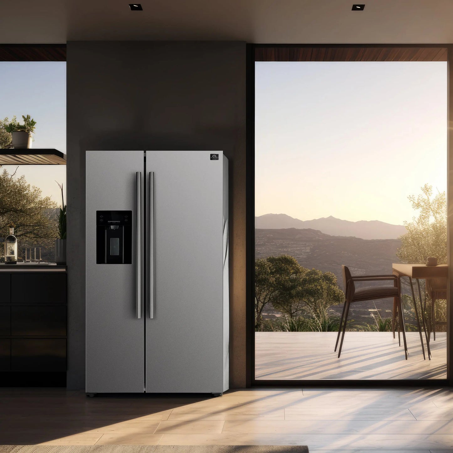 FORNO Premium 2-Piece Kitchen Bundle -Capriasca 36" Stainless Steel Range, Forno Salerno 36" Side by Side Stainless Steel Refrigerator 20 cu.ft - FBDL-019-02CAUS FORNO