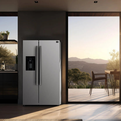 FORNO Premium 2-Piece Kitchen Bundle -Capriasca 36" Stainless Steel Range, Forno Salerno 36" Side by Side Stainless Steel Refrigerator 20 cu.ft - FBDL-019-02CAUS FORNO
