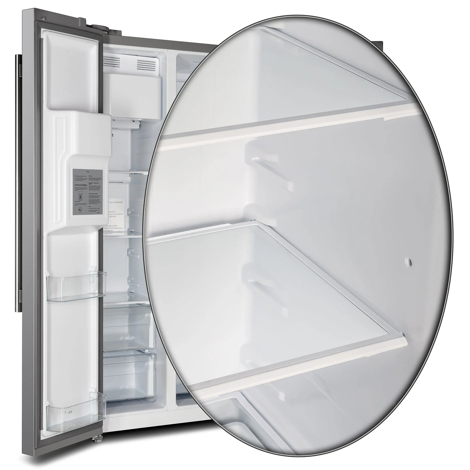 Forno Salerno 36-Inch Side-by-Side Stainless Steel Refrigerator, 20 cu.ft, ENERGY STAR Certified FORNO