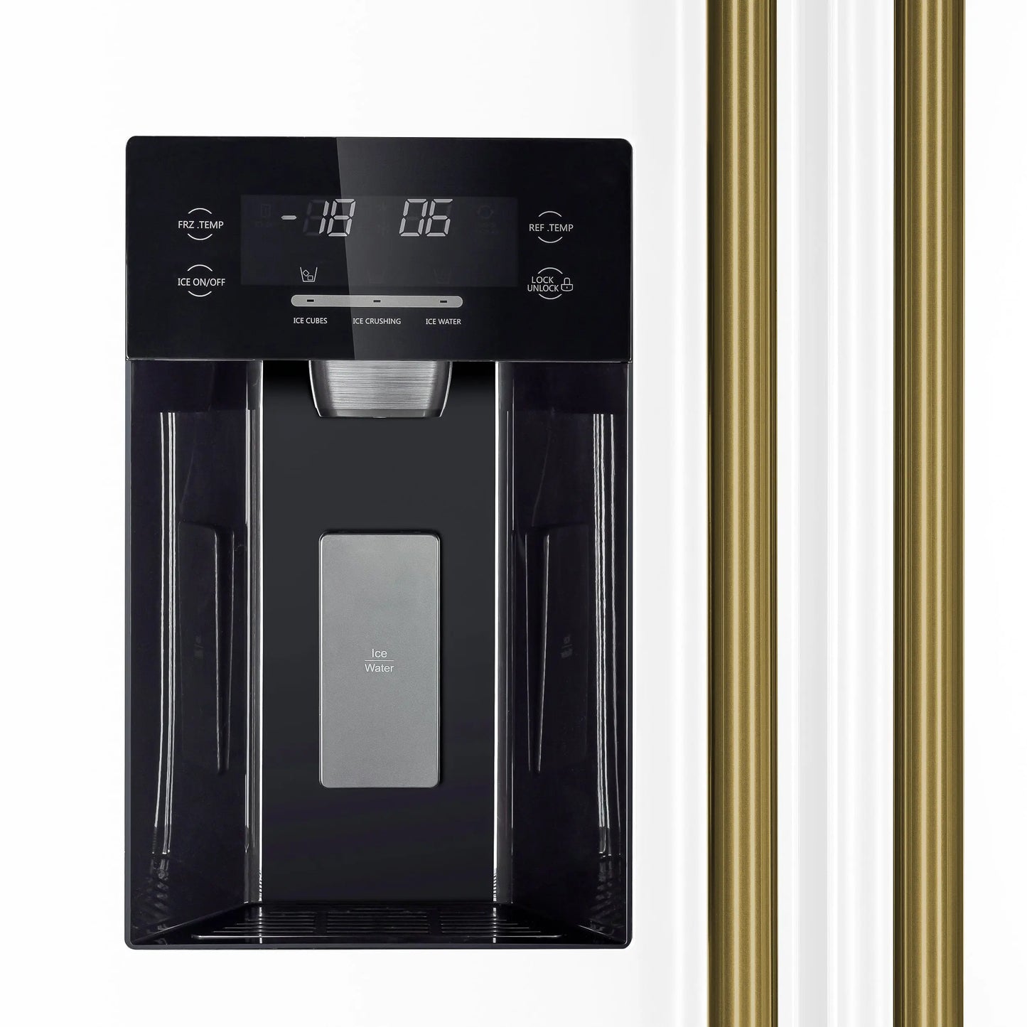 Forno Salerno Espresso 36-Inch White Side-by-Side Refrigerator, 20 Cu. Ft., Frost-Free, Ice & Water Dispenser, ENERGY STAR Certified FORNO