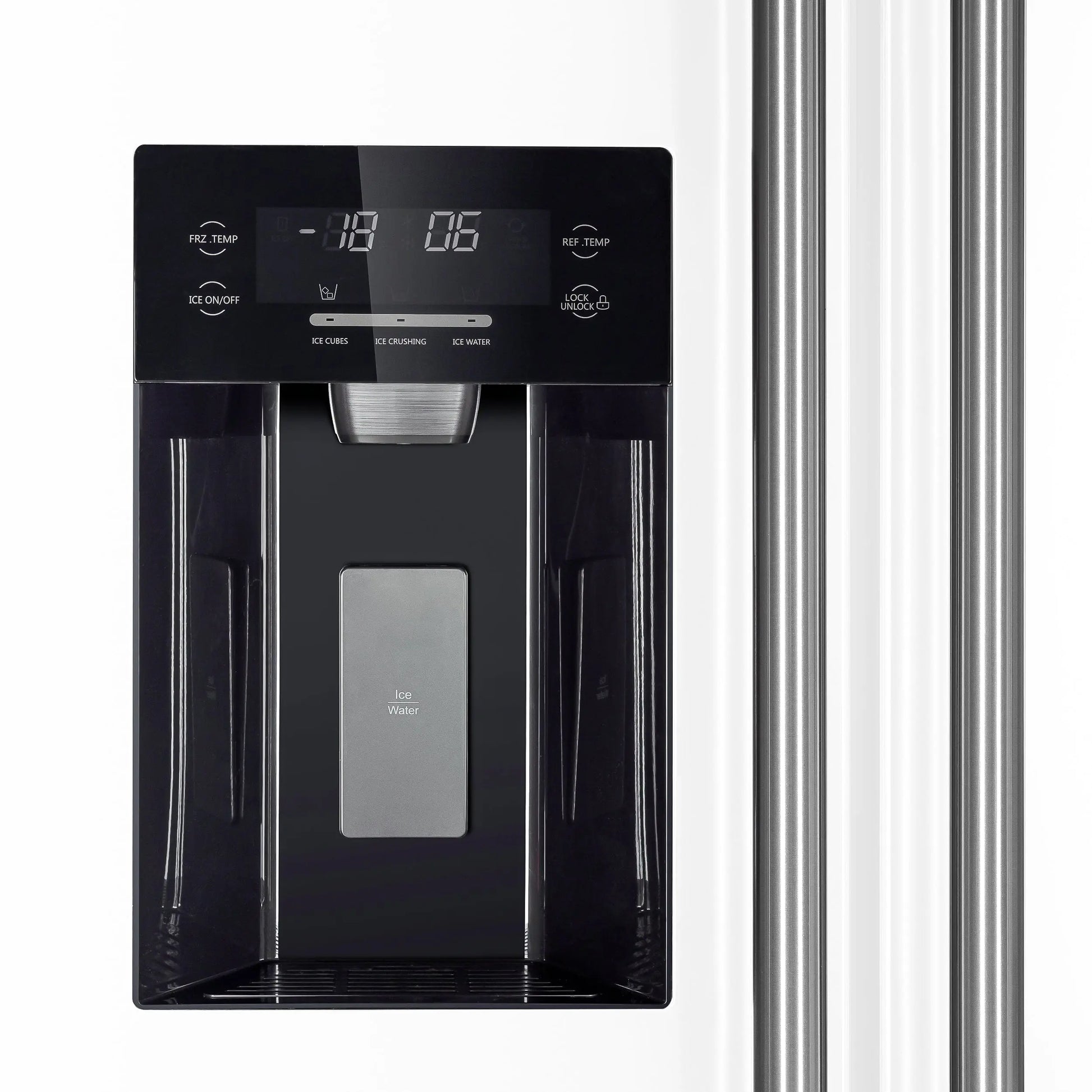 Forno Salerno Espresso 36-Inch White Side-by-Side Refrigerator, 20 Cu. Ft., Frost-Free, Ice & Water Dispenser, ENERGY STAR Certified FORNO