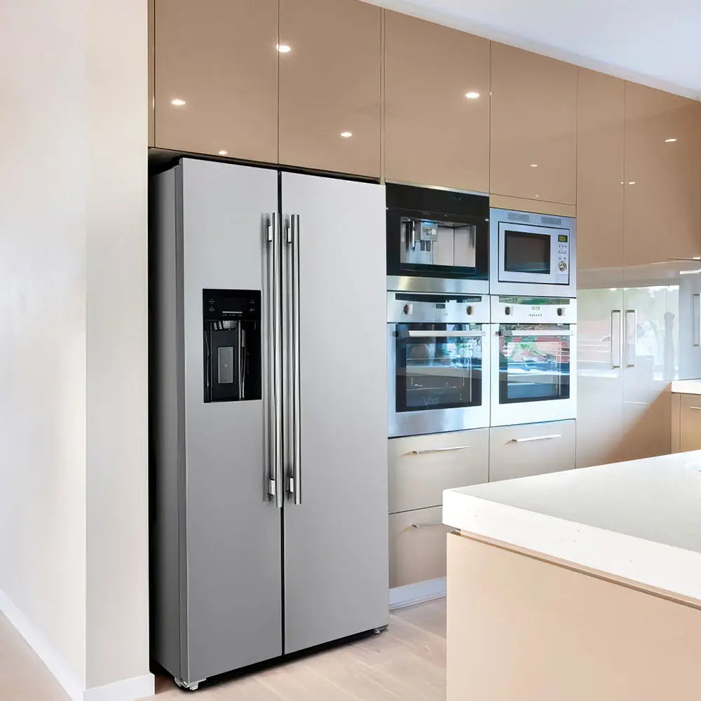 Forno Salerno 36-Inch Side-by-Side Stainless Steel Refrigerator, 20 cu.ft, ENERGY STAR Certified FORNO