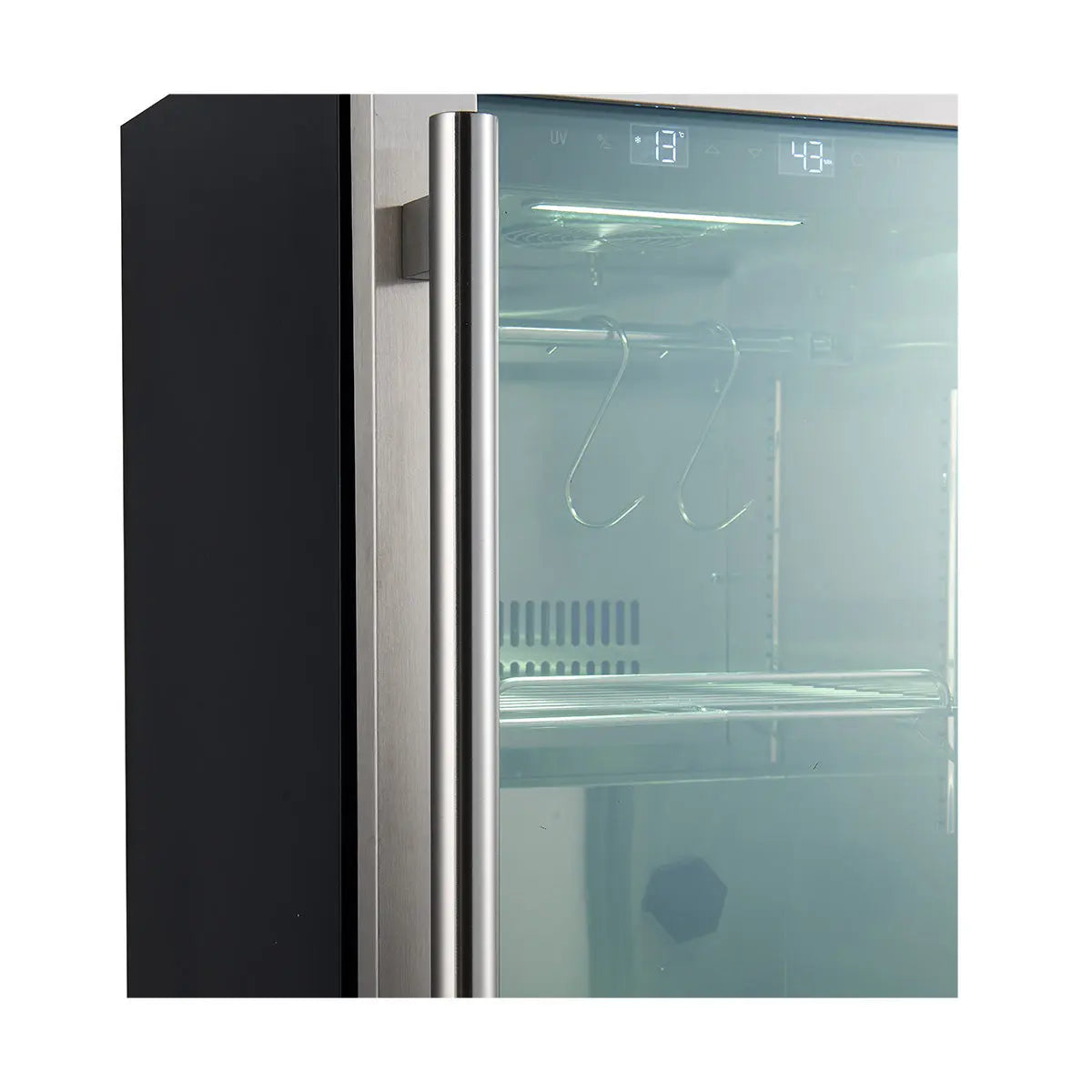 Forno Asciutto 17-Inch Dry Aging Cabinet, Stainless Steel 304, 1.84 cu.ft, LED Lighting, Adjustable Shelves FORNO