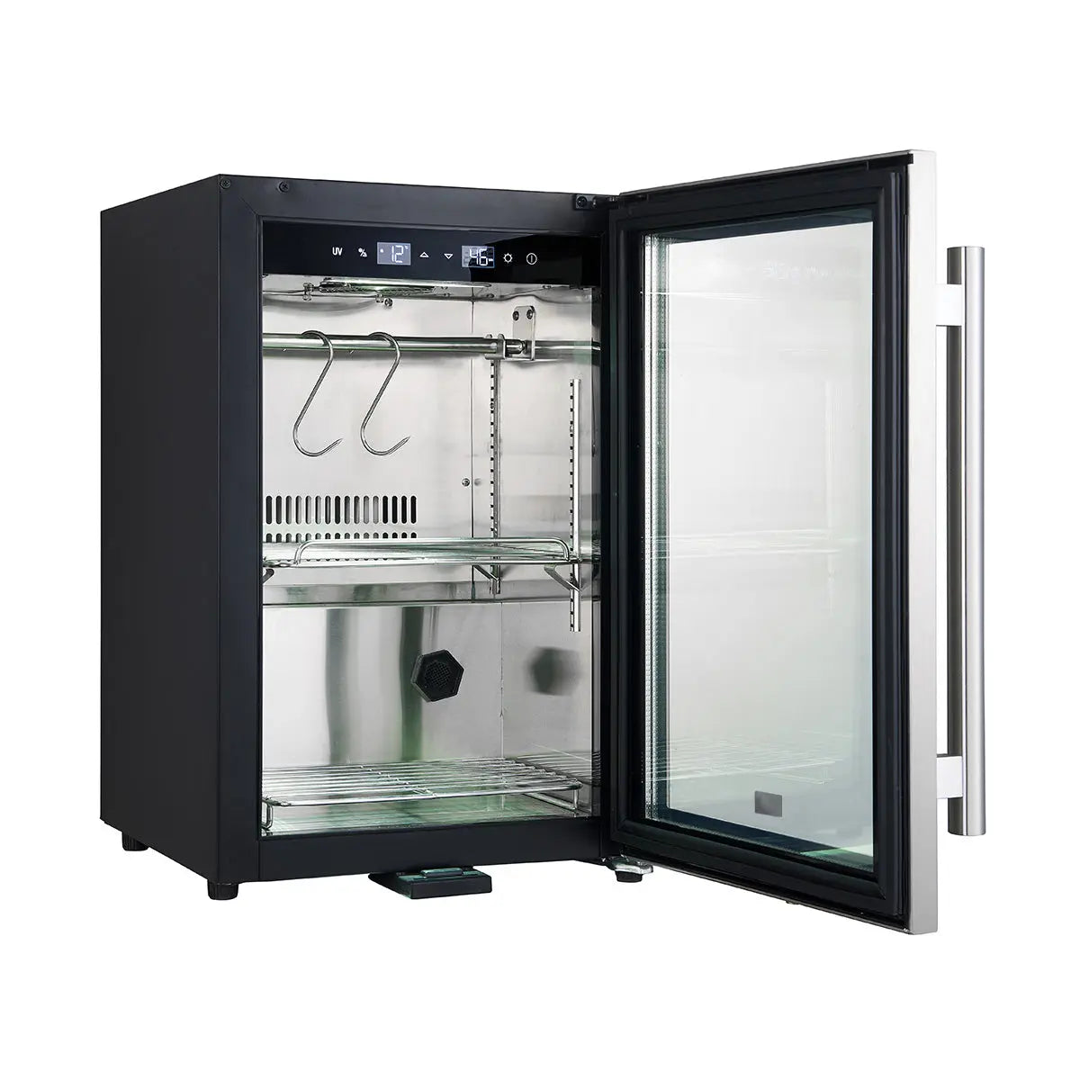 Forno Asciutto 17-Inch Dry Aging Cabinet, Stainless Steel 304, 1.84 cu.ft, LED Lighting, Adjustable Shelves FORNO