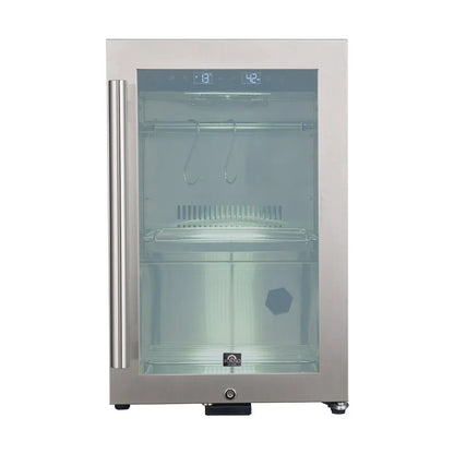 Forno Asciutto 17-Inch Dry Aging Cabinet, Stainless Steel 304, 1.84 cu.ft, LED Lighting, Adjustable Shelves FORNO