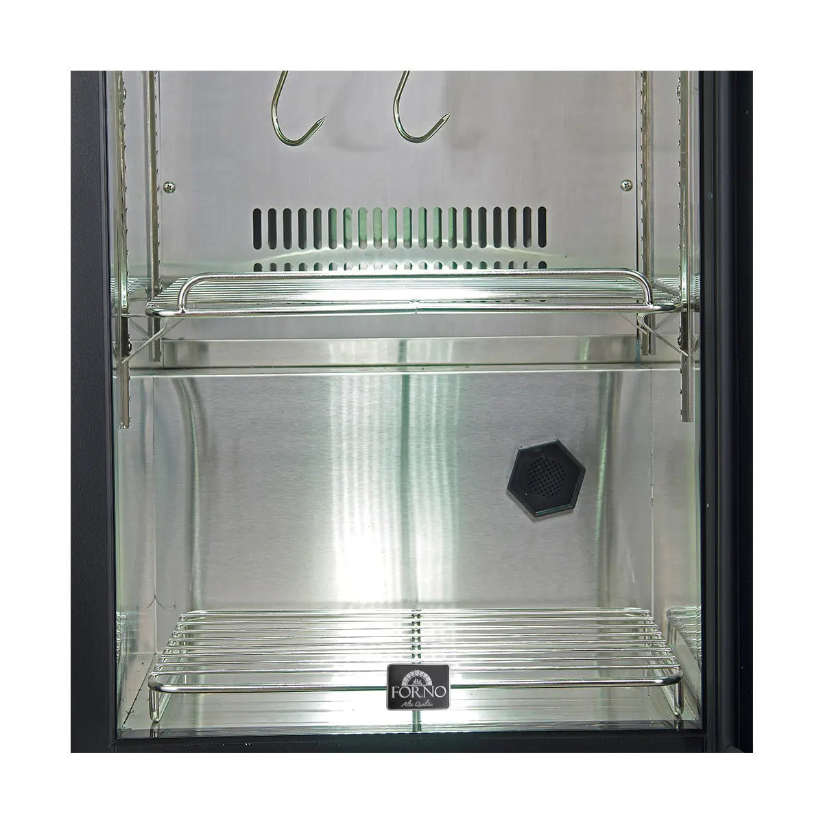 Forno Asciutto 17-Inch Dry Aging Cabinet, Stainless Steel 304, 1.84 cu.ft, LED Lighting, Adjustable Shelves FORNO