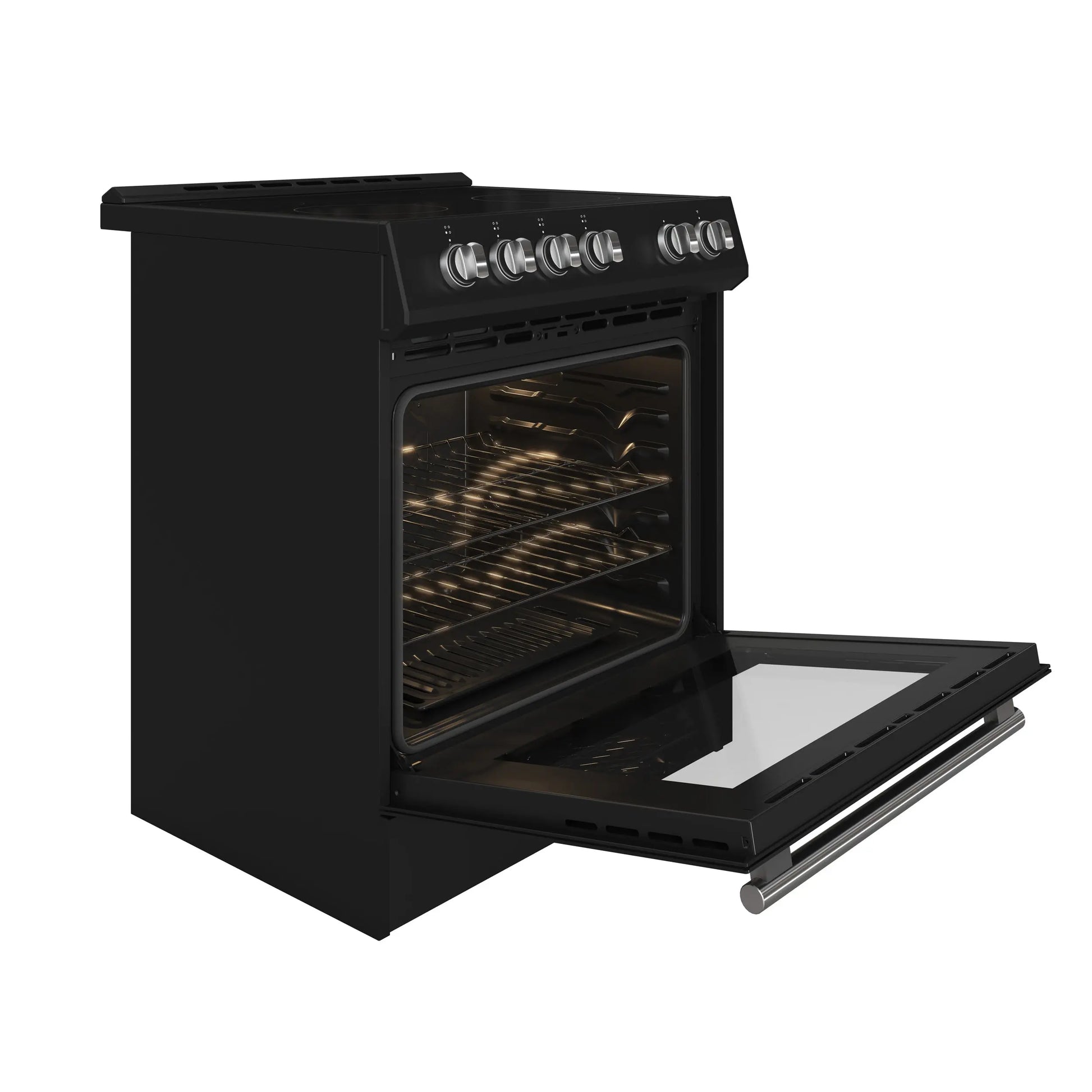 Forno Leonardo Espresso 30-Inch Black Electric Range, True Convection, Energy Efficient FORNO