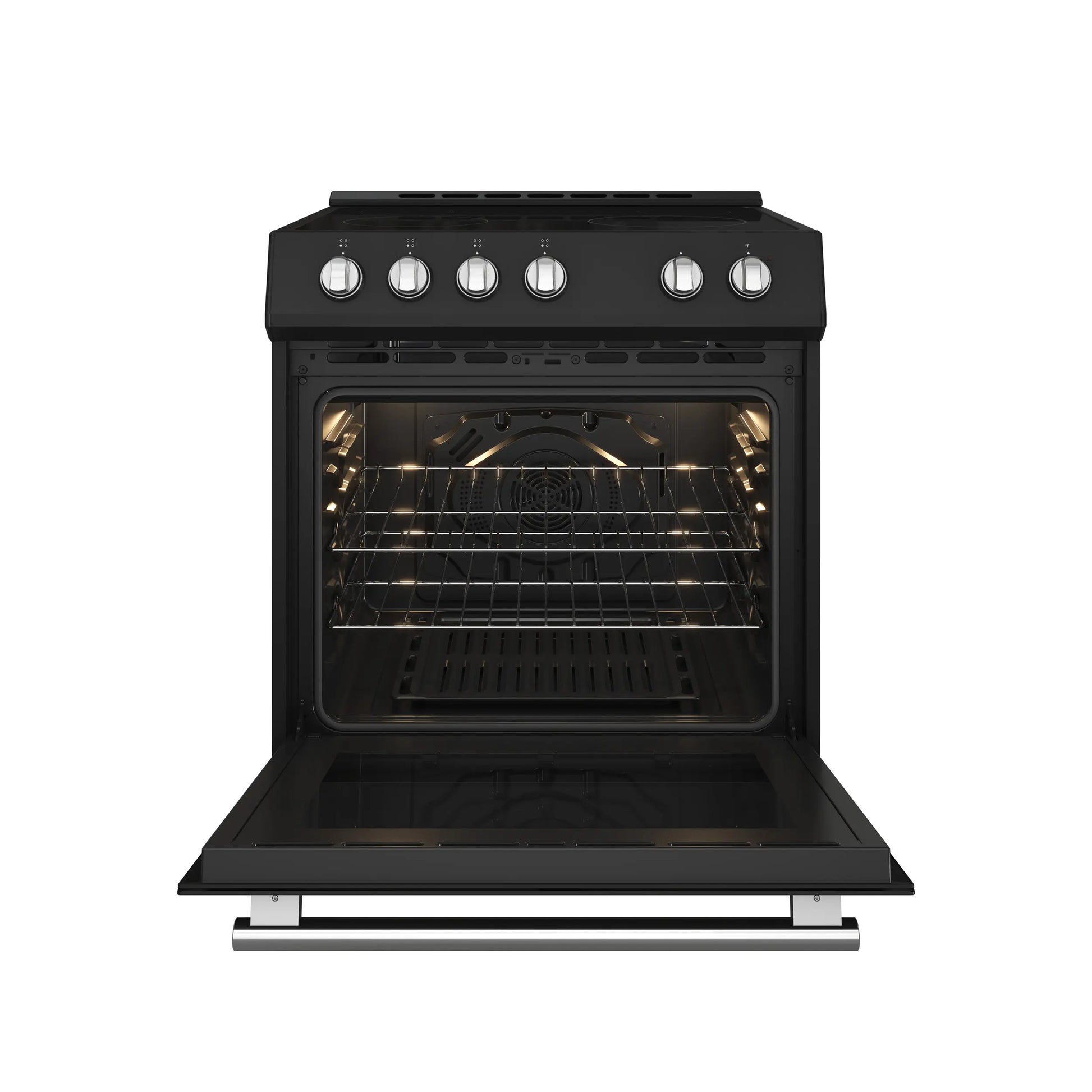 Forno Leonardo Espresso 30-Inch Black Electric Range, True Convection, Energy Efficient FORNO