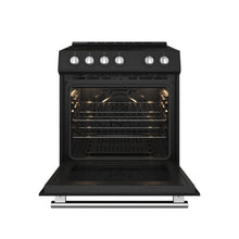 Forno Leonardo Espresso 30-Inch Black Electric Range, True Convection, Energy Efficient FORNO
