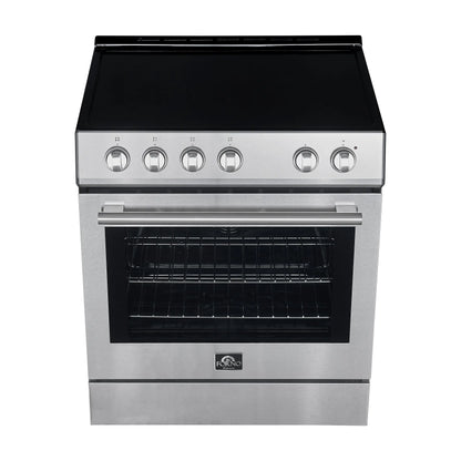 Forno Leonardo Espresso 30-Inch Stainless Steel Electric Range, True Convection, Energy Efficient FORNO