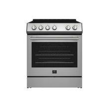 FORNO Premium 2-Piece Kitchen Bundle - Leonardo Espresso 30" Stainless Steel Range, 31" Stainless Steel Bottom Freezer Refrigerator - FBDL-003-01US FORNO