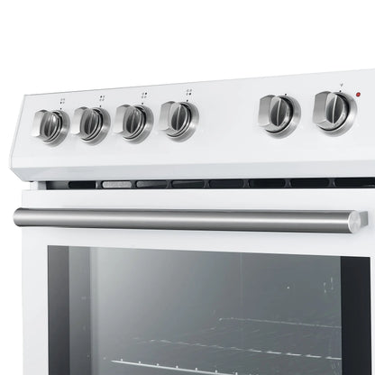Forno Leonardo Espresso 30-Inch White Electric Range, True Convection, Energy Efficient FORNO
