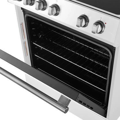 Forno Leonardo Espresso 30-Inch White Electric Range, True Convection, Energy Efficient FORNO