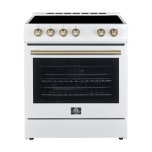 FORNO Premium 3-Piece Kitchen Bundle - Leonardo Espresso 30" White Range, 31" White Bottom Freezer Refrigerator, 24" White Built-In Dishwasher - FBDL-007-03US FORNO