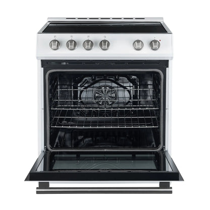 Forno Leonardo Espresso 30-Inch White Electric Range, True Convection, Energy Efficient FORNO