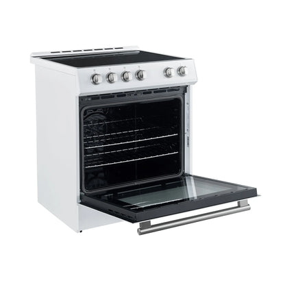 Forno Leonardo Espresso 30-Inch White Electric Range, True Convection, Energy Efficient FORNO