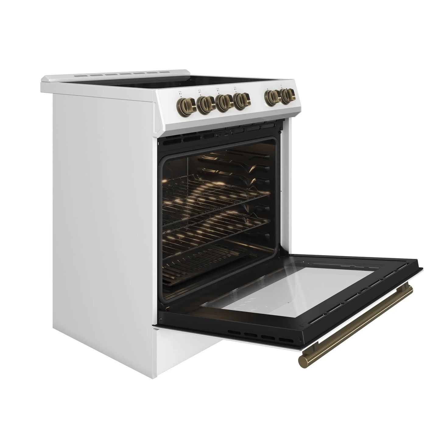Forno Leonardo Espresso 30-Inch White Electric Range, True Convection, Energy Efficient FORNO