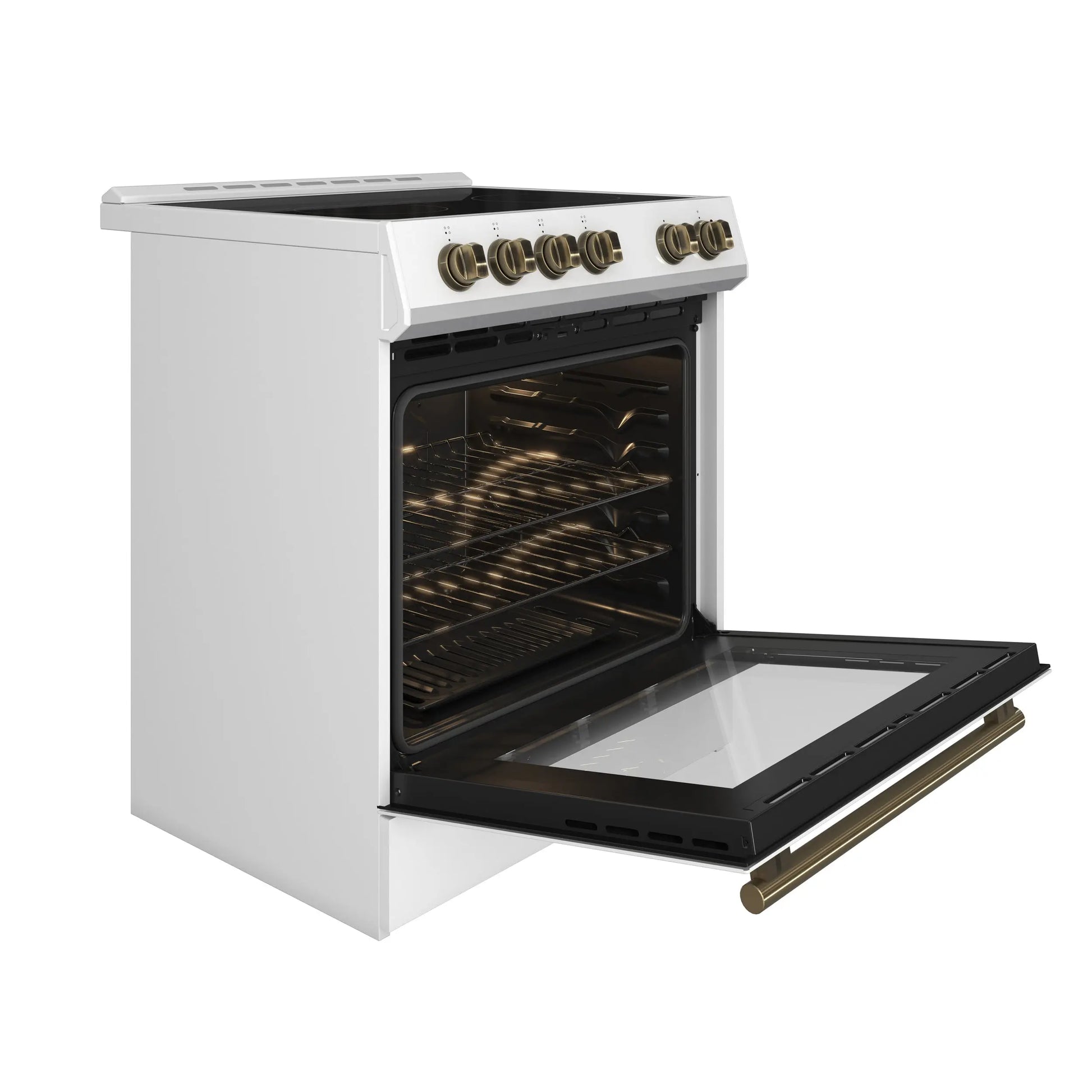Forno Leonardo Espresso 30-Inch White Electric Range, True Convection, Energy Efficient FORNO