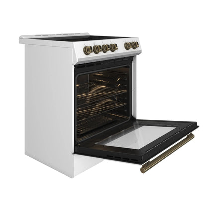 Forno Leonardo Espresso 30-Inch White Electric Range, True Convection, Energy Efficient FORNO