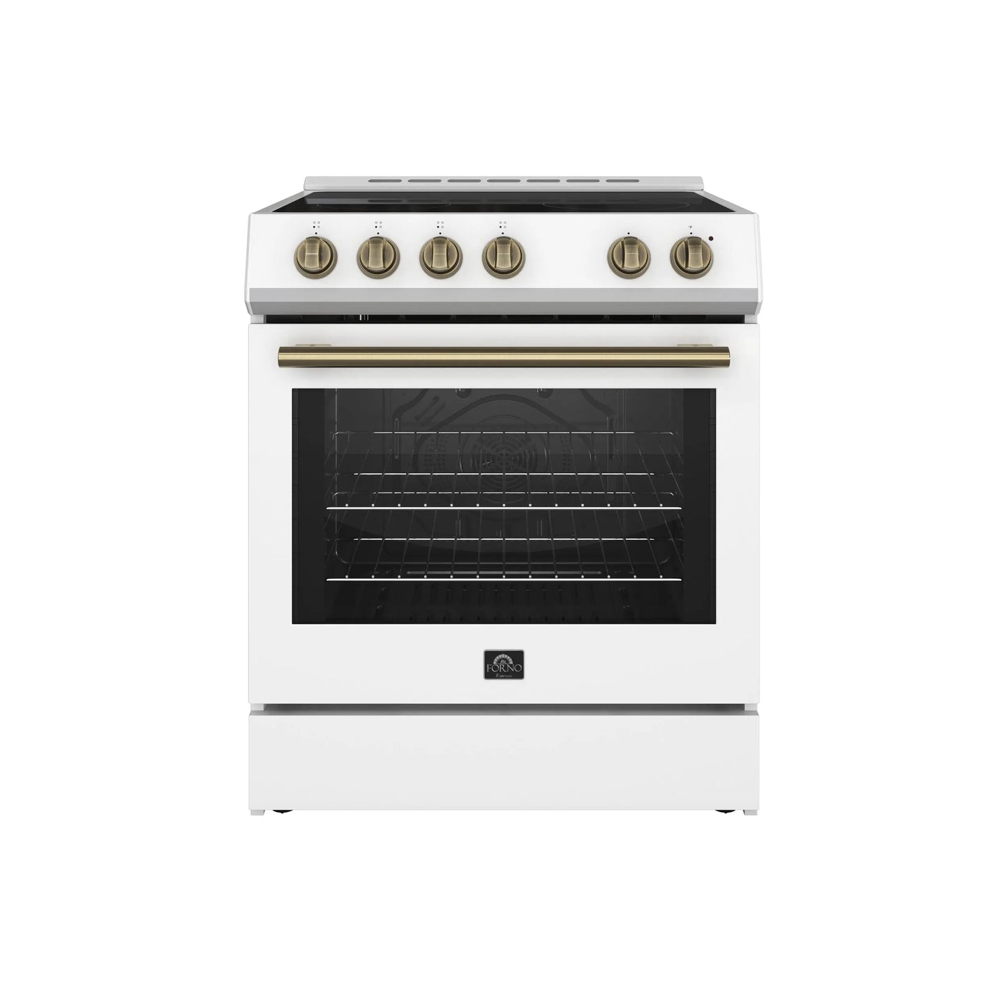 Forno Leonardo Espresso 30-Inch White Electric Range, True Convection, Energy Efficient FORNO