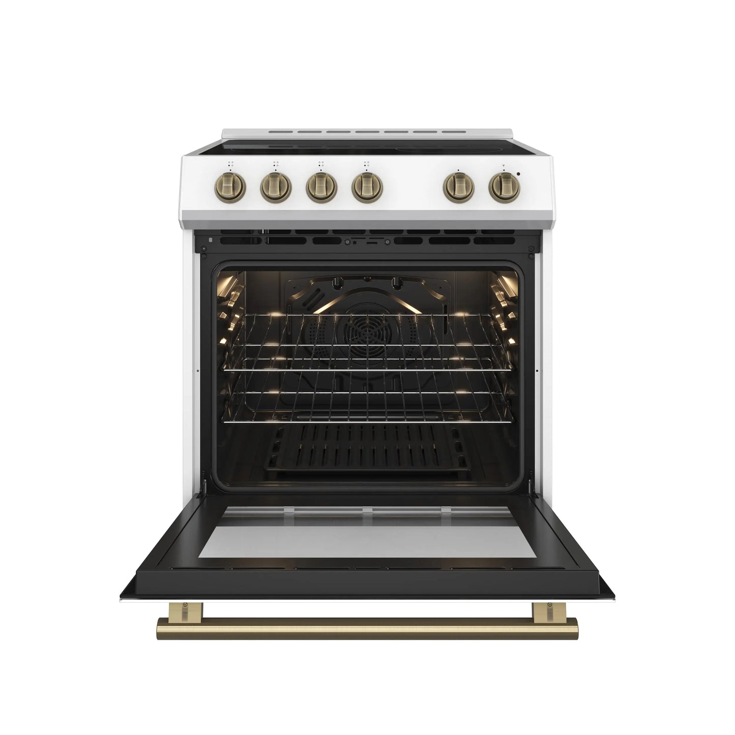 Forno Leonardo Espresso 30-Inch White Electric Range, True Convection, Energy Efficient FORNO