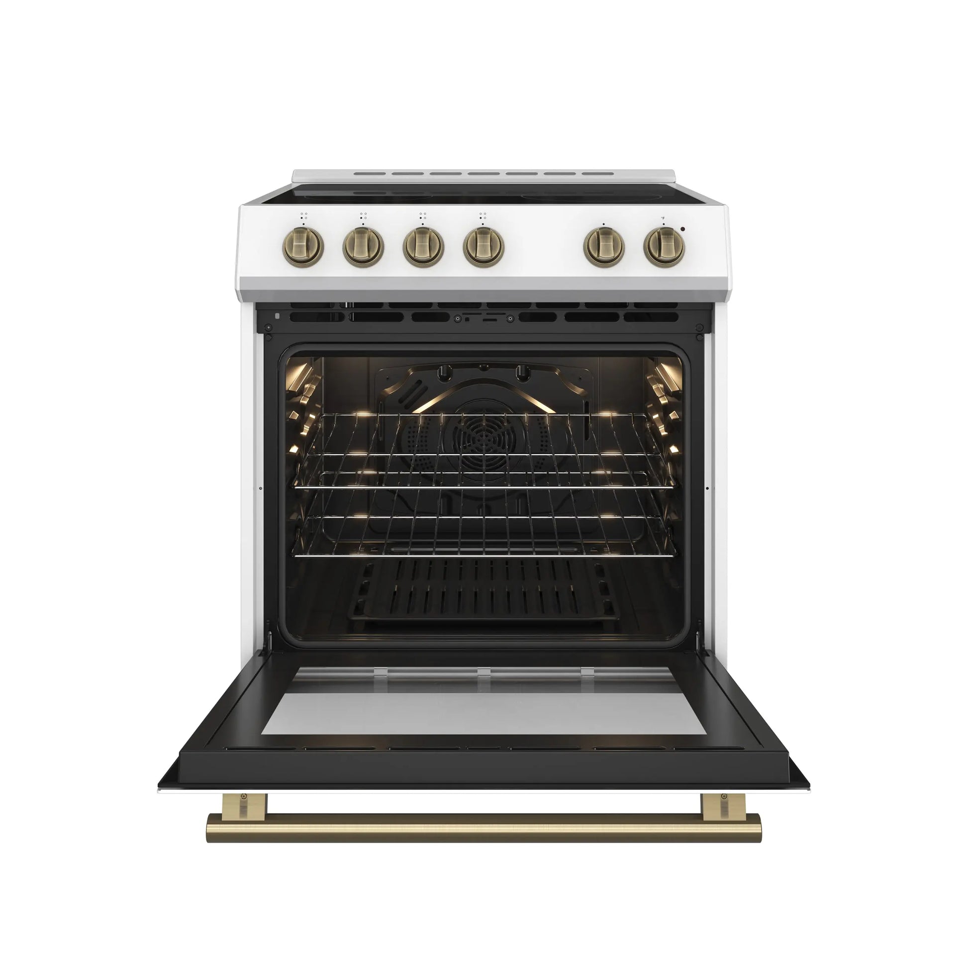 Forno Leonardo Espresso 30-Inch White Electric Range, True Convection, Energy Efficient FORNO