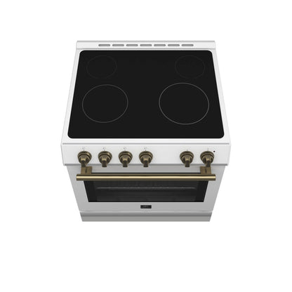 Forno Leonardo Espresso 30-Inch White Electric Range, True Convection, Energy Efficient FORNO