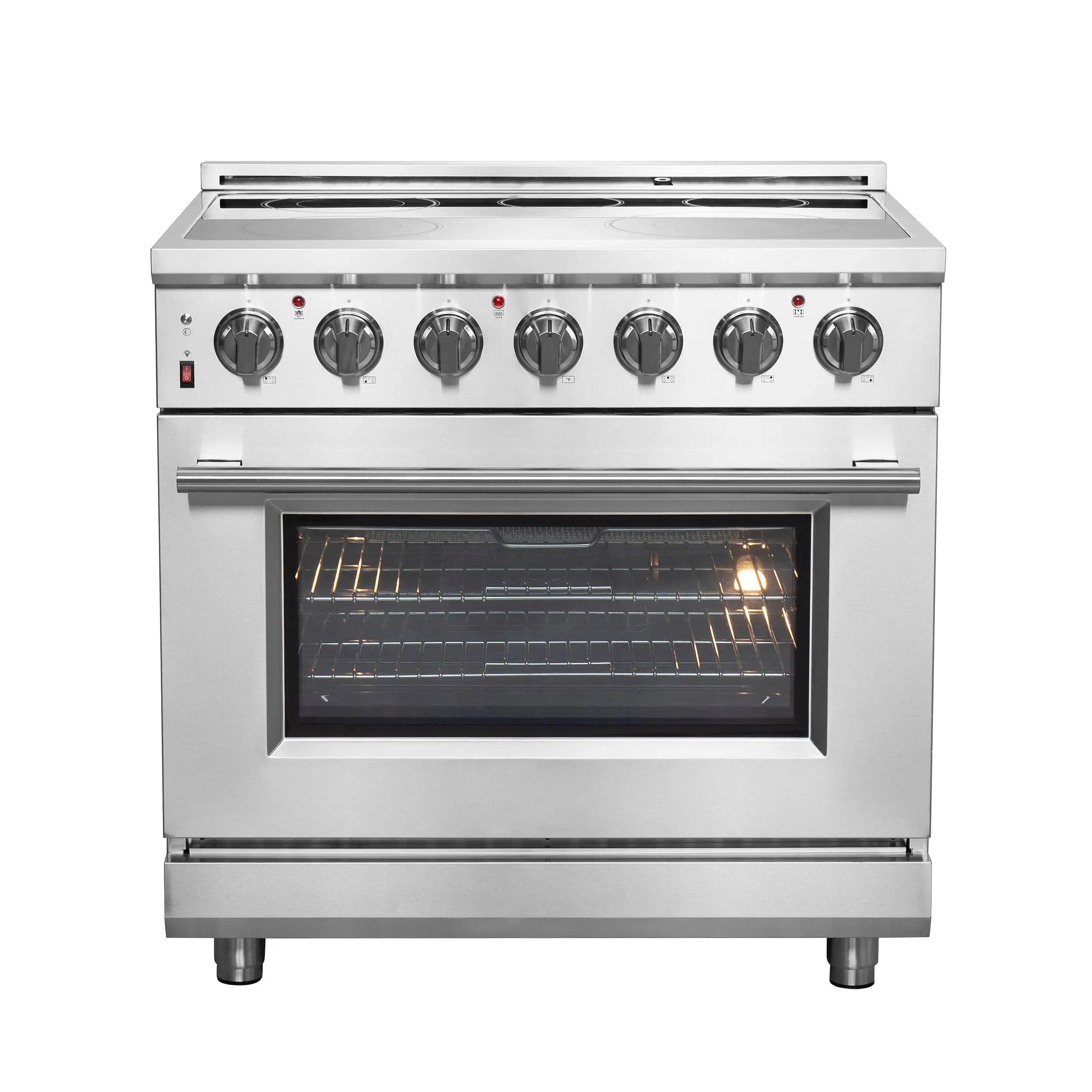 Forno Massimo 36-Inch Freestanding Chef Door Electric Range, True Convection Oven FORNO