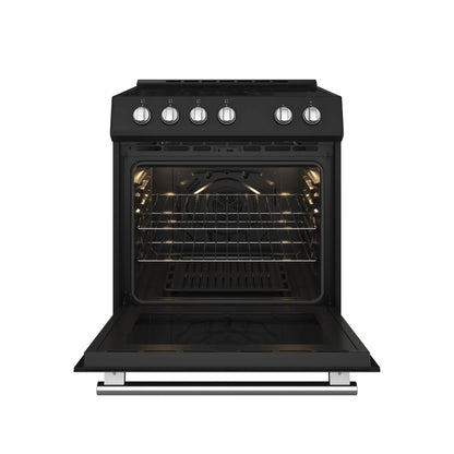 Forno Leonardo Espresso 30-Inch Black Electric Range, True Convection, Energy Efficient FORNO