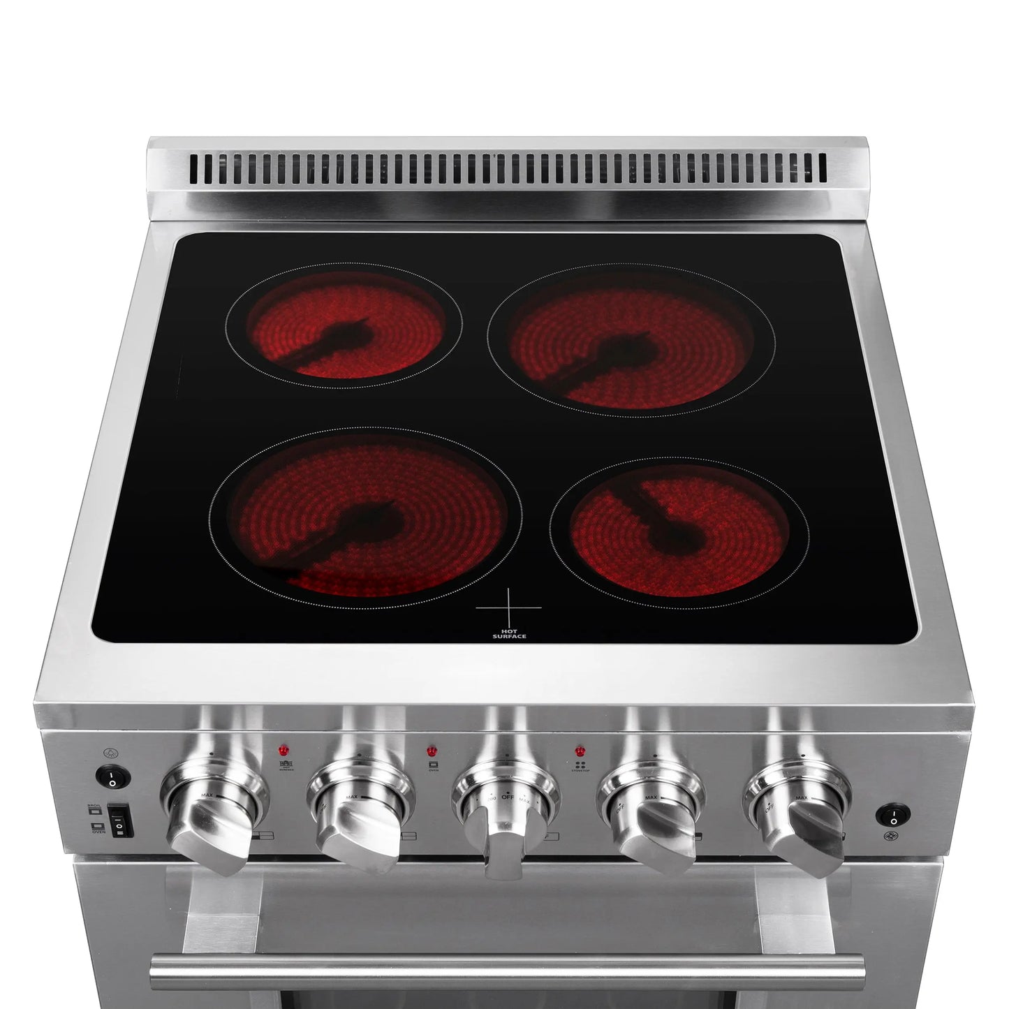 Forno Loiano 24 Inch Freestanding Electric Range Stainless Steel with Storage Drawer FORNO