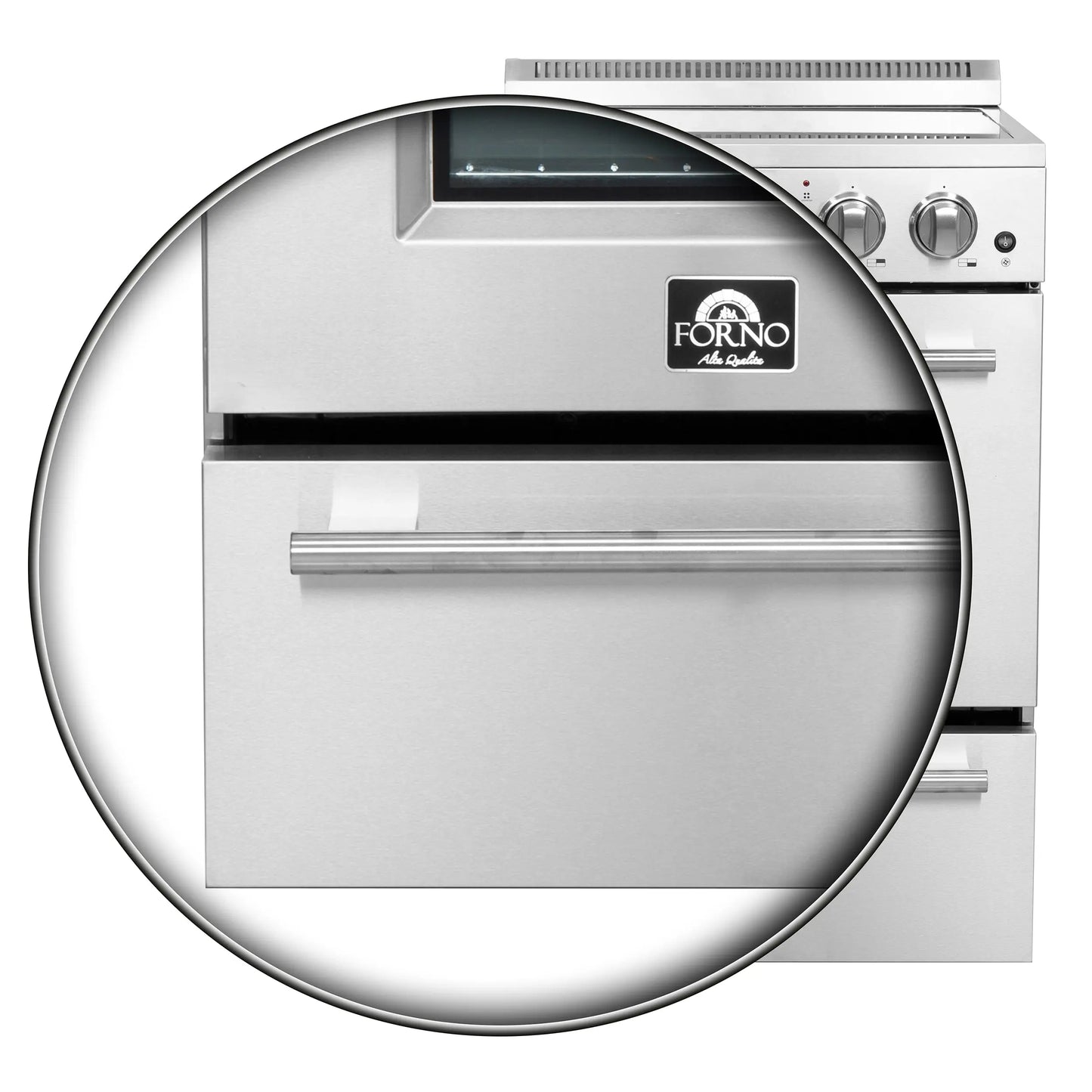 Forno Loiano 24 Inch Freestanding Electric Range Stainless Steel with Storage Drawer FORNO